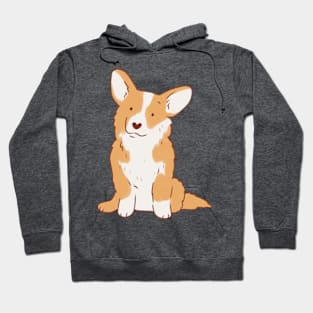 corgi dog illustration Hoodie